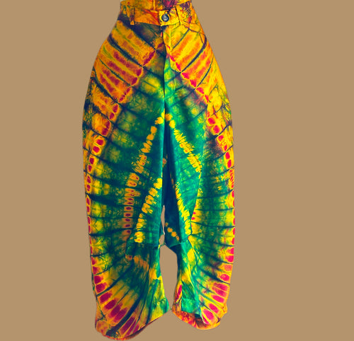 Palazzo pleated silk pants