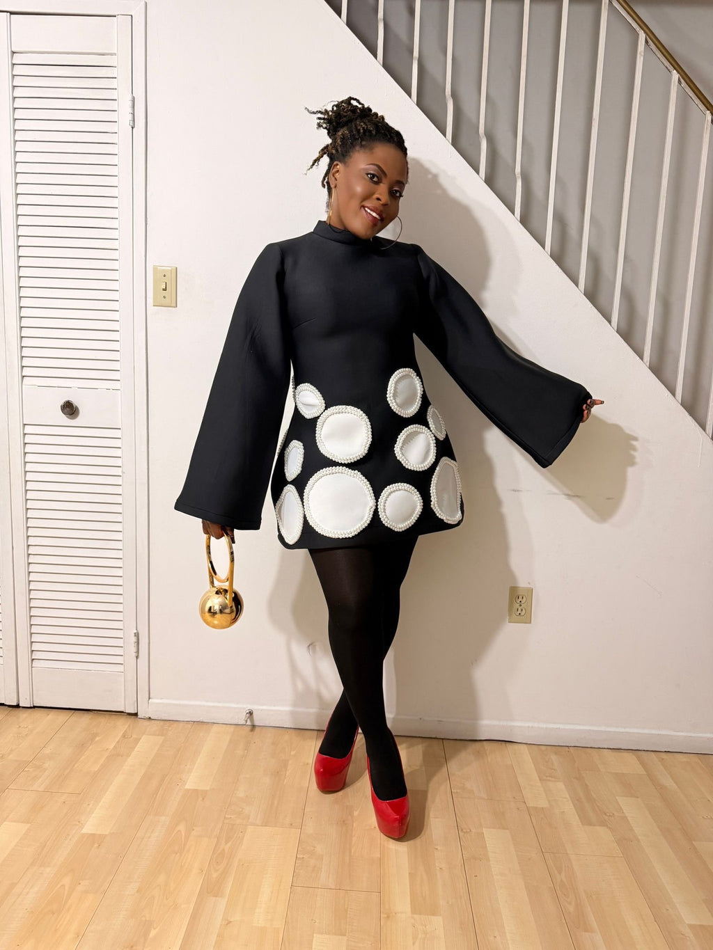 The Pearl Orbit mini dress