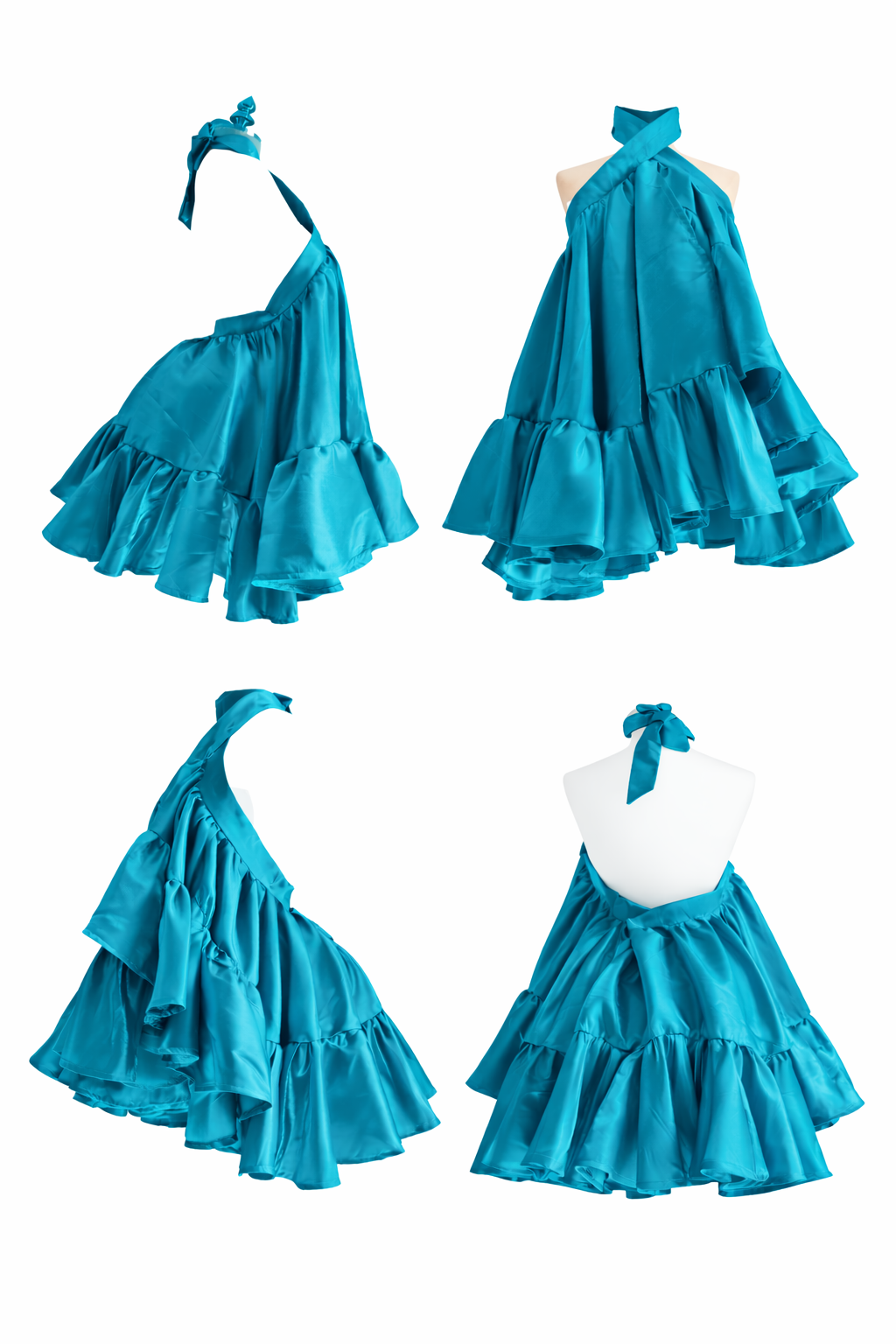 Ruffle Halter Neck-Neck dress